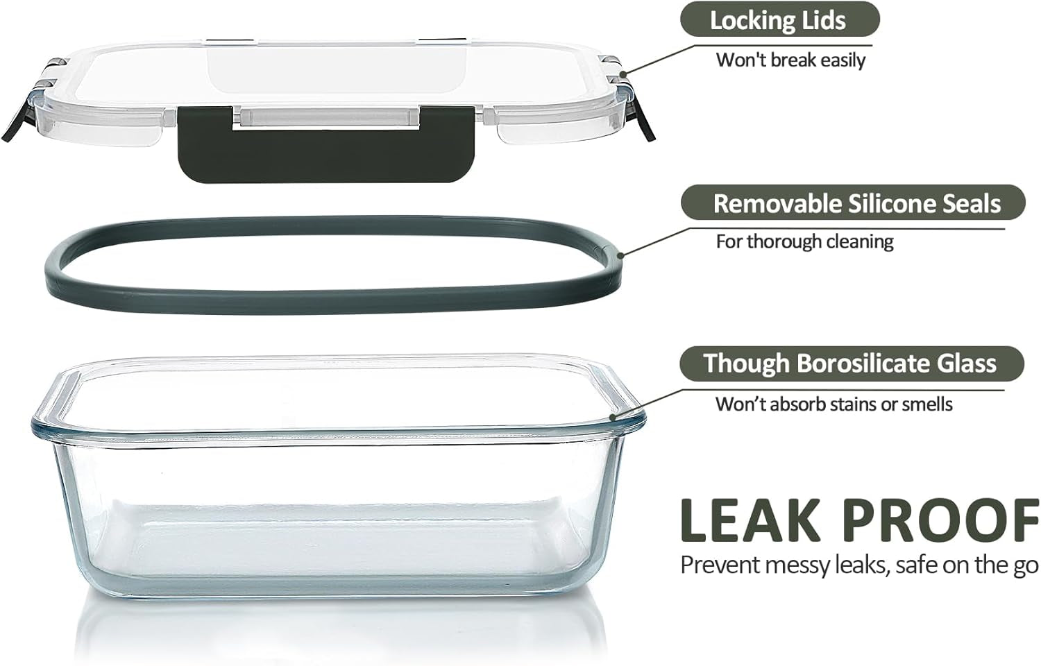 24Pcs - multi size glass containers 