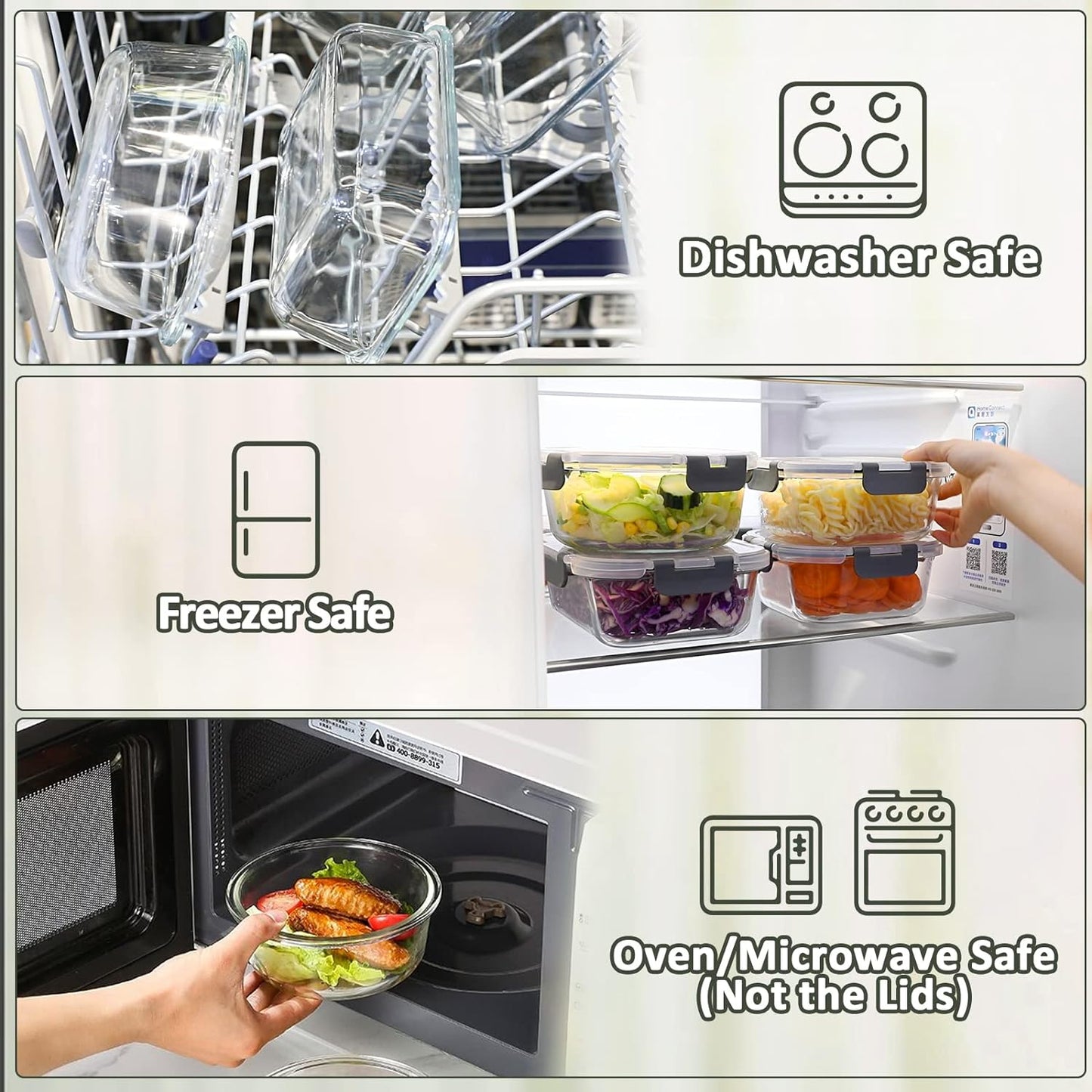 24Pcs - multi size glass containers 